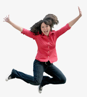 hypnosis woman jumping